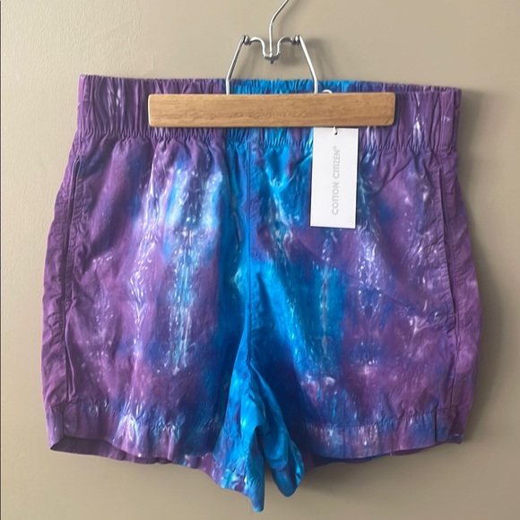 Cotton Citizen Women's Purple and Blue Shorts - Picture 1 of 4